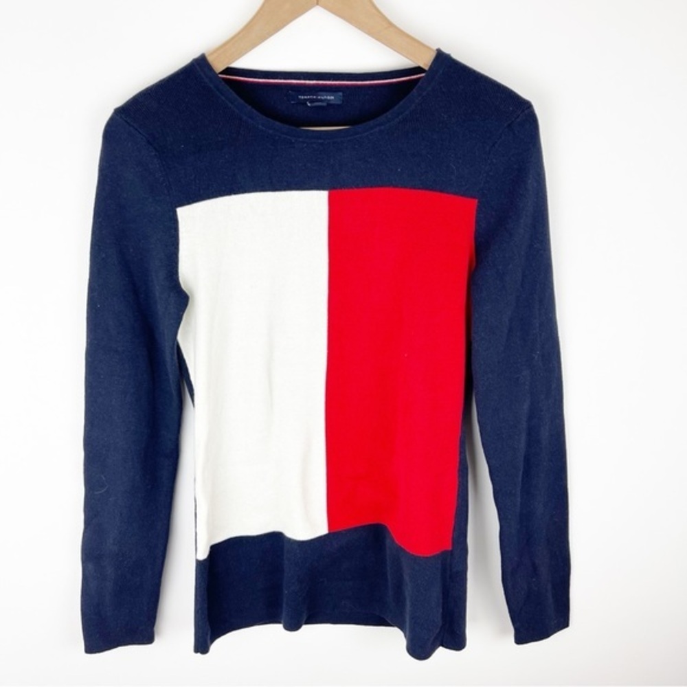 Tommy Hilfiger Essential Flag Crewneck Sweater Size Medium
